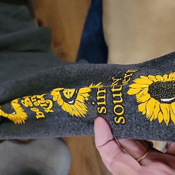 Simply Southern Long Sleeve Shirt Sunflowers - Picture 2 of 4